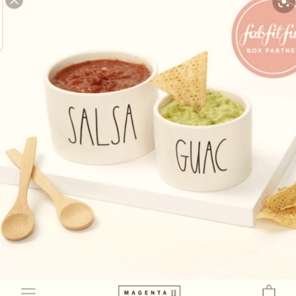 Rae Dunn Salsa & Guaca set New In Box from  Fab Fit Fun